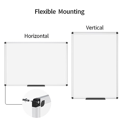 VIZ-PRO Magnetic Whiteboard/Dry Erase Board, 48 X 36 Inches, Silver Aluminium Frame