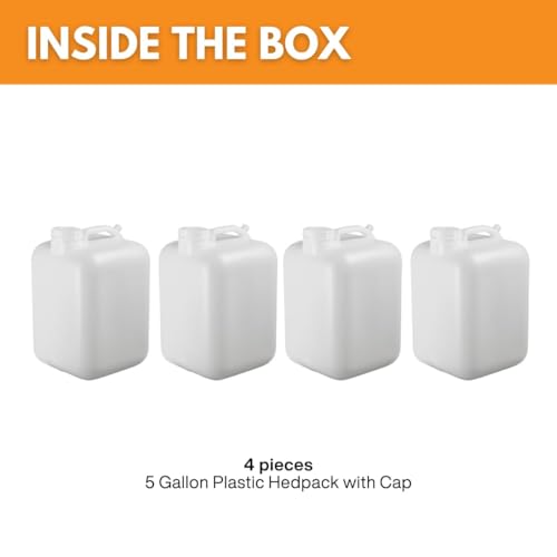 FastRack 5 Gallon Water Jug 4-Pack | BPA-Free Food-Grade