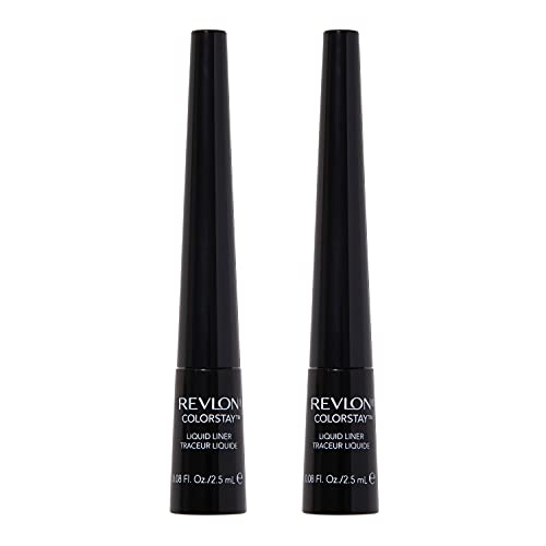 Revlon ColorStay Liquid Eyeliner - Smudgeproof, Longwearing (Pack of 2)