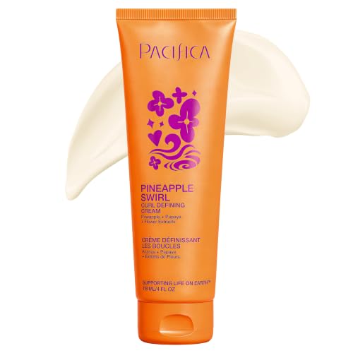 Pacifica Pineapple Swirl Curl Defining Cream for Curly & Wavy Hair - 4 oz