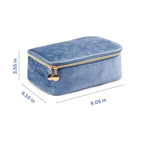 KOPY Velvet Makeup Bag - Large Travel Organizer with Handle