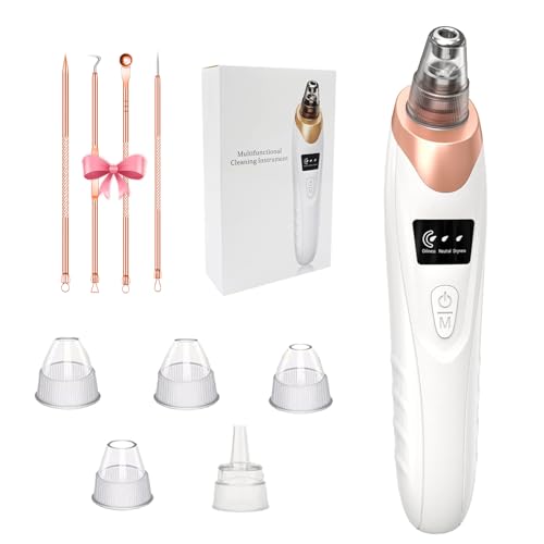 Gackoko Blackhead Remover Pore Vacuum Kit - 5 Suction Levels, USB Rechargeable