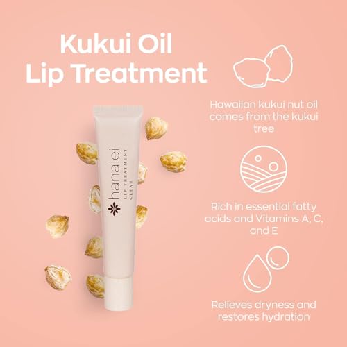 Hanalei Lip Treatment Duo ? Hydrating Lip Balm & Repair for Dry, Chapped Lips with Kukui Oil, Shea Butter, Agave & Grapeseed Oil ? Clear Lip Moisturizer & Conditioner, Full & Mini Travel-Size