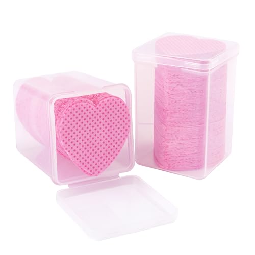 MAYEEN Lint Free Nail Wipes 400PCS Heart Shape Nail Polish Remover Wipes No Lint Soft Cleaning Wipe for Nails & Eyelash Extensions Nail Supplies