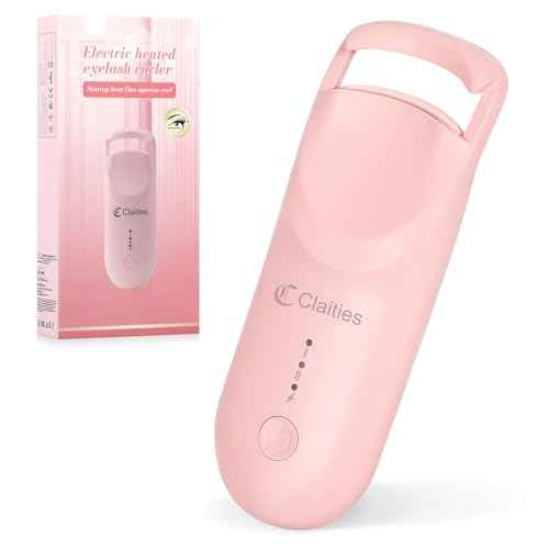 Heated Eyelash Curler - 10s Heat, 3s Curl, Mini Burn-Proof Design with Heat Sensitive Silicone Pad, 24H Hold to Style Natural Eyelashes Dual-Temp Control & Type-C Recharge