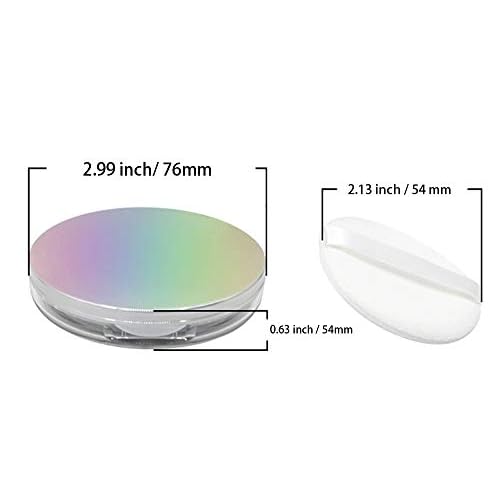 5g Empty Compact Powder Box Case - Refillable Loose Powder Puff Box with Container Holder, Sifter - Pack of 5