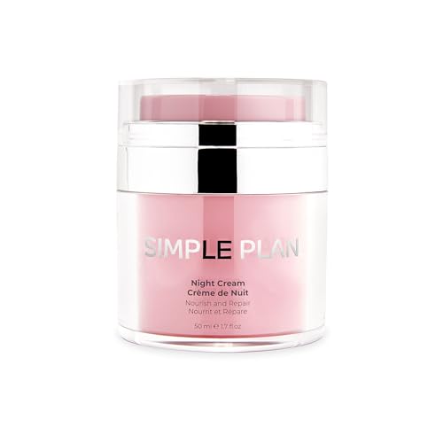 SIMPLE PLAN Night Cream ? Restorative Hydrating Face Cream with Ceramides & Hyaluronic Acid | Anti-Aging Night Moisturizer for Face | Nourishing Facial Moisturizer for Women & Men ? 50ml