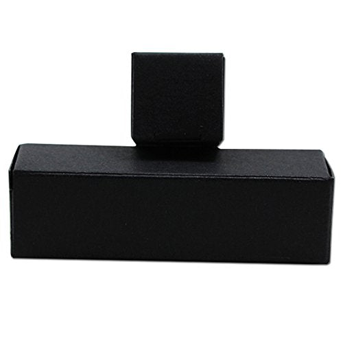 BAT Pack 50 Pack Mini 0.78x0.78x3.34 inch Rectangle Black Boxes Kraft Paper DIY Lipstick Beauty Accessories Essence Oil Lipstick Bottle Packaging Gift Makeup Organzier Tube Storage