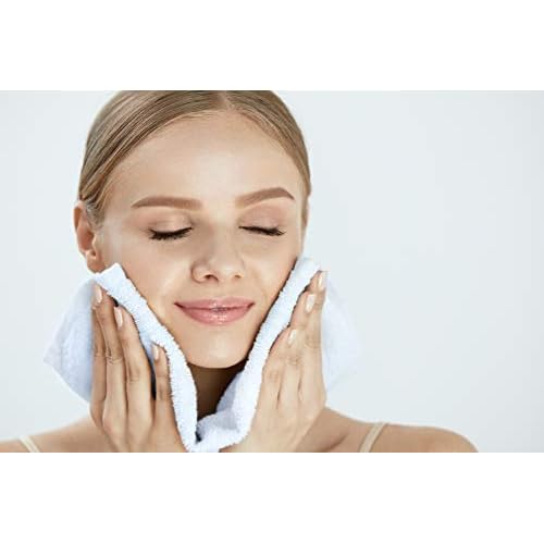 Living Fashions Premium White Cotton Washcloths Set of 24 - Thick Loop Pile Wash Cloths 12"x12" - Ultra-Soft 100% Ring-Spun Cotton Face Towels - Luxury Spa Quality Face Cloths