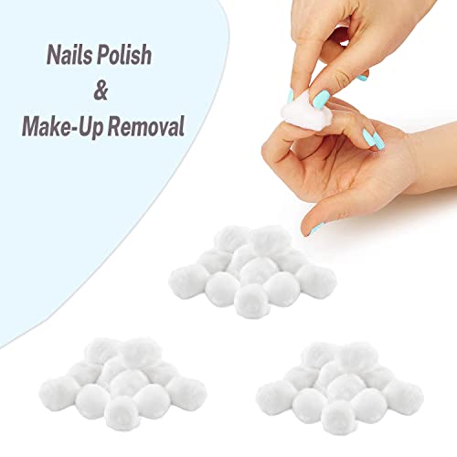 Jumbo 100% Natural Cotton Balls for Skincare & Makeup Removal (70 Count)