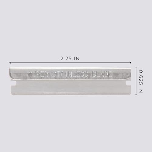 Diane Hair Shaper Razor Blades, Polymer Coated Stainless Steel Material, Precise Shaping, Trimming, and Cutting, Razor Refills for Barber, Straight Edge Razor Blade, 60-Pack