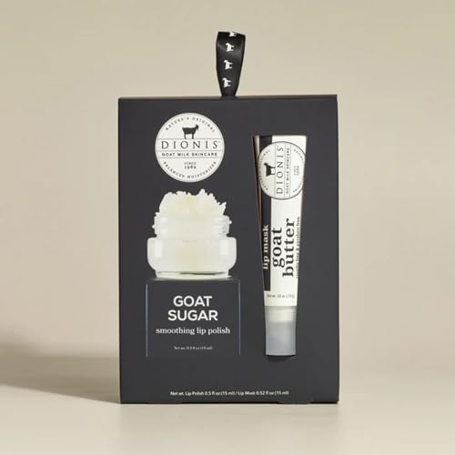 Dionis Goat Milk Lip Care Set ? Original Sugar Lip Scrub & Overnight Mask + Vanilla Bean Overnight Lip Mask & Balm Duo for Deep Hydration and Chapped Lip Repair