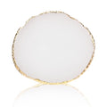 Resin Nail Art Palette with Gold Edges - White