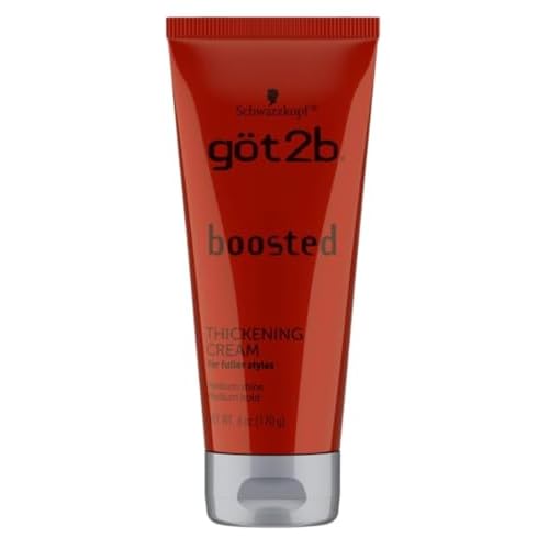 Got 2B Boosted Hair Thickening Cream for Fuller Styles, Medium Shine, Medium Hold, 6 Ounce - 2 Pack