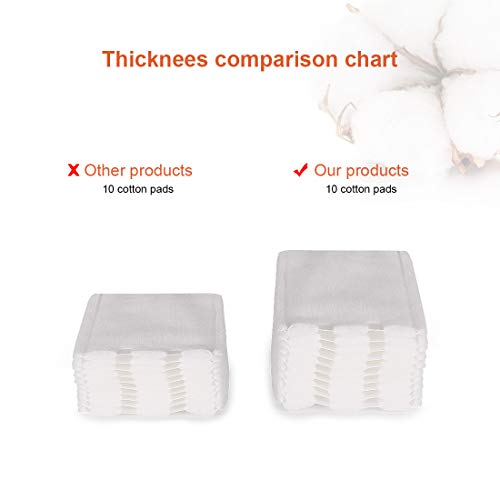 OMSM Cotton Makeup Remover Pads - 222PCS Lint-Free, High Absorbency