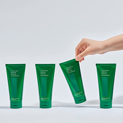 lapalette Calming Green Facial Cleanser | BHA & Green tea | Mild Cleansing Foam | Hydration & Soothing | Cruelty-Free, Paraben-Free | Korean Skin Care 120ml / 4.05 fl. oz.