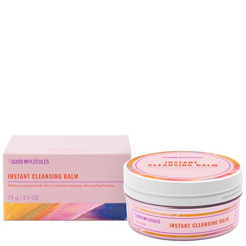 Good Molecules Instant Cleansing Balm ? Makeup Remover Balm with Sea Buckthorn and Shea Butter - Residue-Free, Fragrance-Free, Vegan Face Cleanser, 2.5 oz.