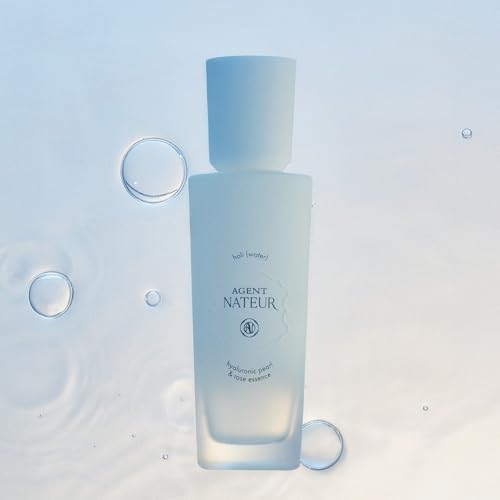 Agent Nateur - holi (water) Natural Pearl + Rose Hyaluronic Essence | Plump, Moisturize, Protect | Luxury, Non-Toxic Clean Skincare (Travel Size, 1 oz | 30 ml)