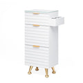Salon Station with Glass Top, 3 Drawers & Hot Tool Holder