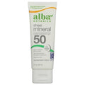 Alba Botanica Mineral Sunscreen Lotion SPF 50, Broad Spectrum, Fragrance Free, 3 Fl Oz (Packaging May Vary)