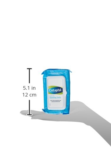 Cetaphil Face and Body Wipes, Gentle Skin Cleansing Cloths, 50 Count, Twin Pack, for Dry, Sensitive Skin, Flip Top Closure, Great for the Gym,Travel, in the Car, Hypoallergenic, Fragrance Free