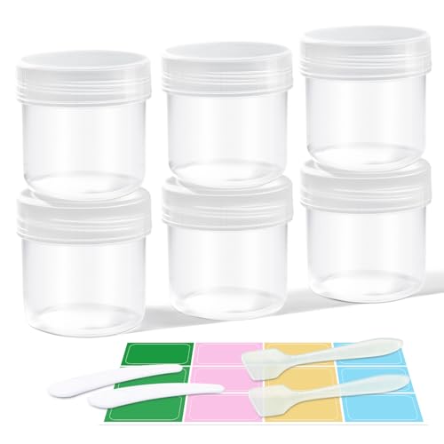 DEMORA 1 oz Travel Containers with Lids, 6-Pack TSA Approved
