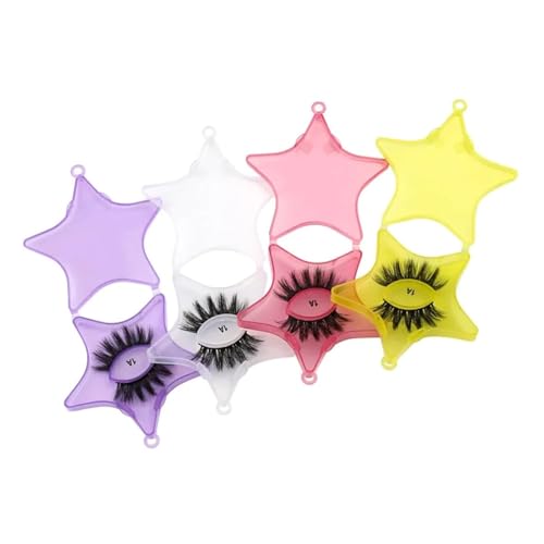 4Pcs Star-Shaped Eyelash Storage Boxes - 3D False Lash Cases