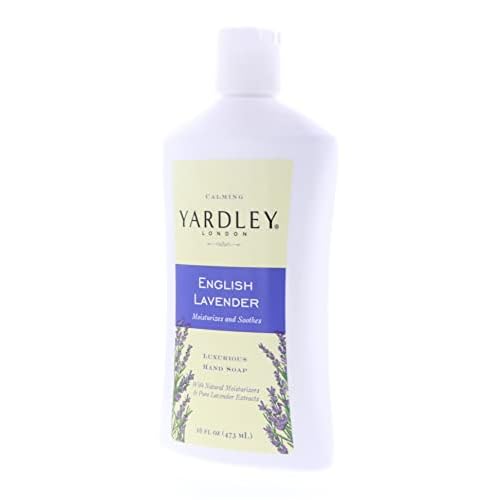 Yardley London English Lavender, Luxurious Hand Soap, Moisturizes & Soothes with Essential Oils, 16 FL OZ (473ml) - 6 Pack