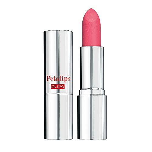 PUPA Milano Petalips Soft Matt Lipstick - Lightweight And Imperceptible - Provides Color With Buildable Intensity - Combines Comfort Of A Balm With A Matte Finish - 005 Elegant Camellia - 0.123 Oz