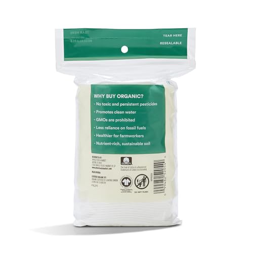 Organic Cotton Exfoliating Facial Pads - 50 Count, Biodegradable & Gentle