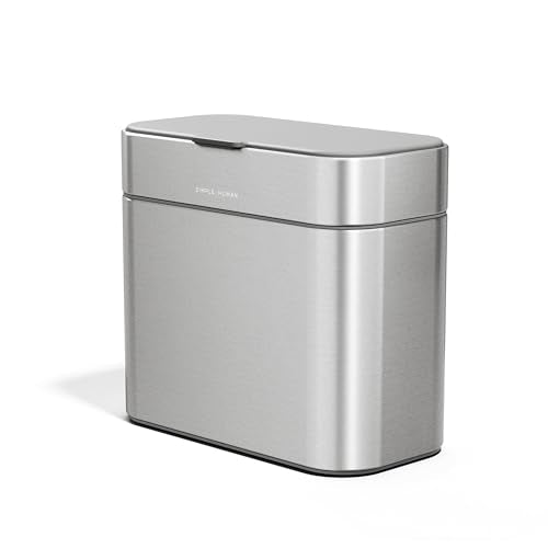 simplehuman 4L Compost Caddy with Magnetic Dock - Stainless Steel