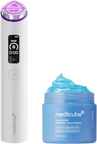 Medicube Booster Pro X2 White & Hyaluronic Jelly Cream Set – 7 Modes Skin Care Device