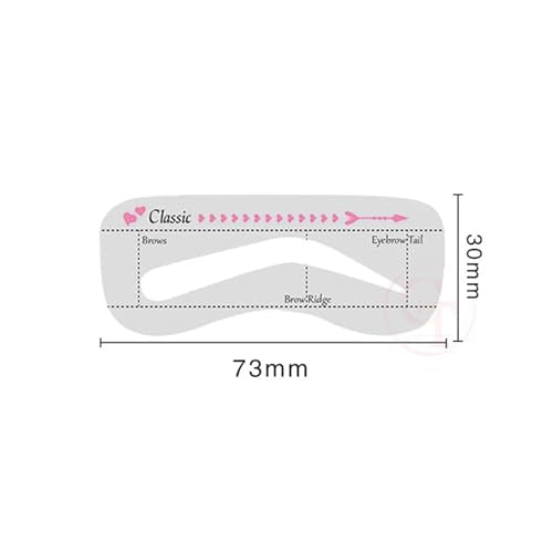 Eyebrow Stencil Template Kit - 10 Reusable Silicone Shapes