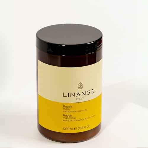 LINANGE Repair Mask with Shea Butter and Coconut Oil - Nourishing Hair Treatment, 33.8 oz.