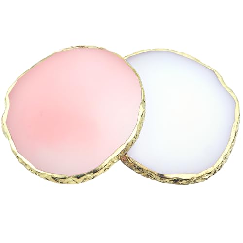 Resin Nail Art Palette Set - Gold Edge Mixing Board (2Pcs)