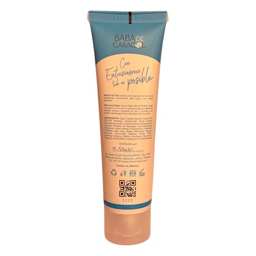 Shelo Nabel Baba de Caracol Hand Lotion, Moisturizing Cream with Snail Extract, 3.38 fl oz