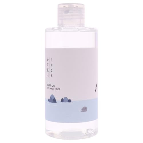 ROUND LAB 1025 Dokdo Toner 6.76 Fl Oz, Oil Control and Reduces Excess Sebum, Gentle Exfoliating Facial Toner, Deep Sea Water for Moisturization, Soft Finish Without Stickiness, Korean Skin Care