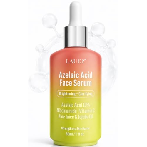 Azelaic Acid Face Serum 10% for Women ? Brightening & Clarifying Facial Serum with Niacinamide, Vitamin C, Hyaluronic Acid & Jojoba Oil ? Redness & Dark Spot Balancing, 1 fl oz