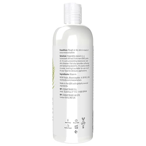 NOW Foods Vegetable Glycerin 16 oz - 100% Pure Moisturizer
