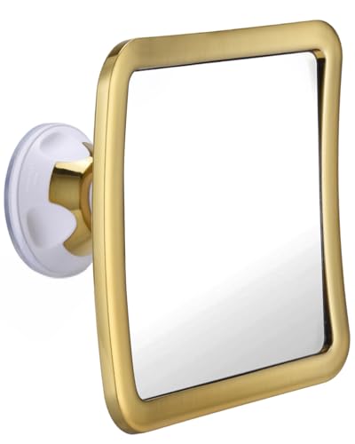 MIRRORVANA Fogless Shower Mirror Gold 6.3" - Anti-Fog Shaving Mirror