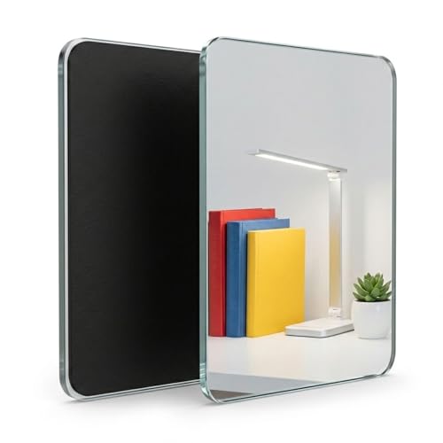 7x9 Inch Magnetic Locker Mirror with Real Glass & Safety Edges