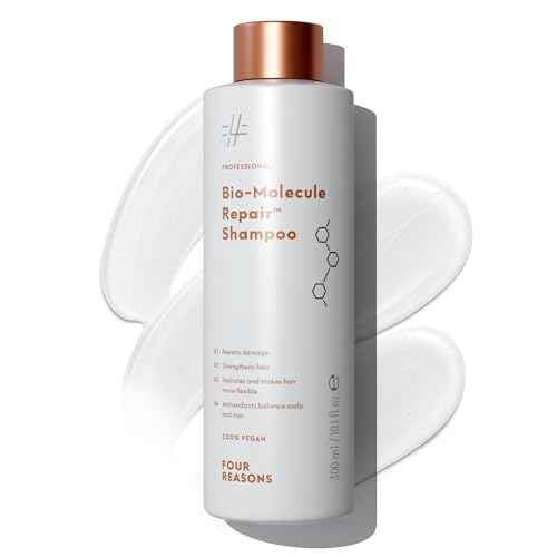 FOUR REASONS Bio-Molecule Bond Repair Shampoo for Color Treated Hair ? Moisturizing, Strengthening & Anti Frizz Shampoo for Damaged Hair ? Sulfate Free, Vegan & Cruelty Free, 10.1 Fl Oz