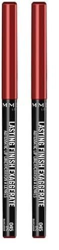 Rimmel Lasting Finish Exaggerate Automatic Lip Liner, 45 Epic Burgandy (Pack of 2)