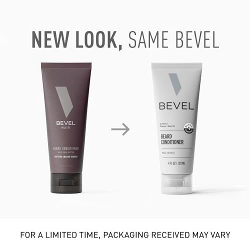 Bevel Beard Conditioner for Men - Beard Softener with Coconut Oil, Shea Butter and Aloe Vera, Softens and Conditions Beard to Help Reduce Breakage, 4 Oz