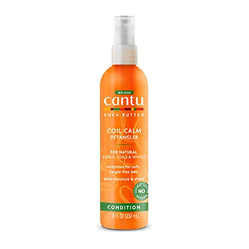 Cantu Coil Calm Detangler with Shea Butter - White 8 Fl Oz, Natural Hair Care