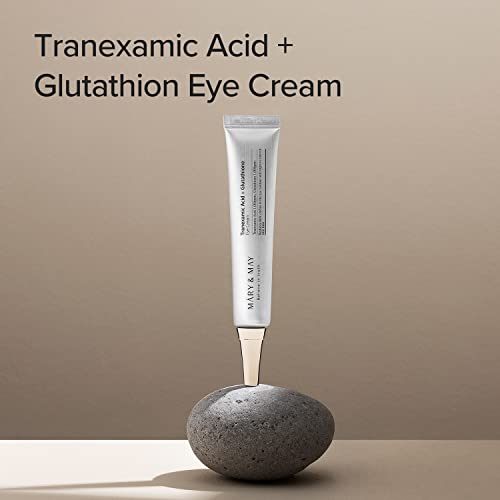 Mary&May Tranexamic Acid + Glutathione Eye Cream, Tranexamic Acid 1.05 Fl Oz / 30ml | Reduces Dark Cireles in the Eye, Improve Uneven Skin Tone | EWG Green