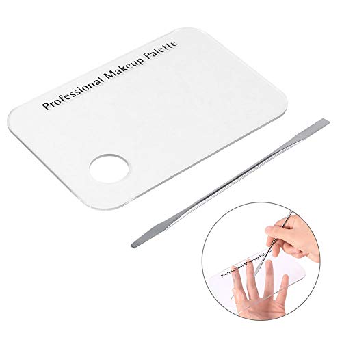 Makeup Palette with Spatula, Rotekt Clear Acrylic Nail Art Cosmetic