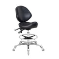 Saddle Stool Chair with Wheels - Ergonomic Height Adjustable