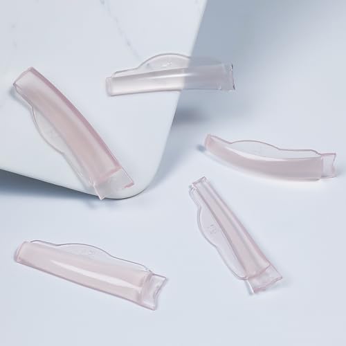 Troocolor Lash Lift Pads, 10Pcs Reusable Soft Lash Lift Shield Gluelree for Lash Lift Kit Self-Adhesive Ancillary Eyelash Curler, pink