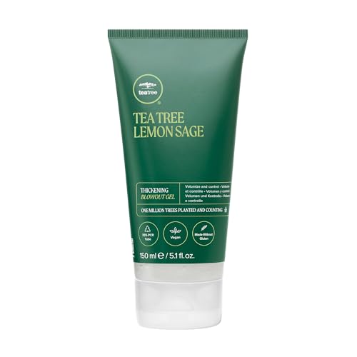 Tea Tree Lemon Sage Thickening Blowout Gel, Volumizing Hair Gel, For Fine Hair, 5.1 fl. oz